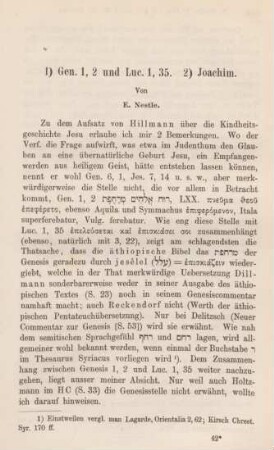 641-642 1) Gen. 1,2 und Luc. 1,35 2) Joachim