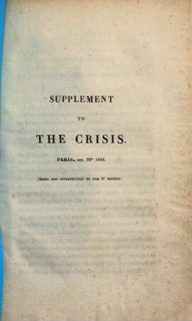 Supplement to the crisis : introduction to the 2d edition