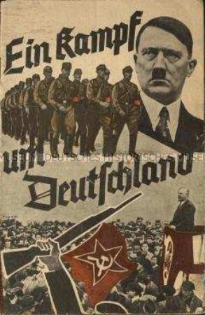 Antikommunistische Propagandaschrift mit einem Wahlaufruf für die NSDAP zur anstehenden Reichstagswahl im November 1933