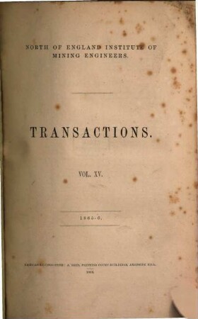 Transactions. 15. 1865/66 (1866)