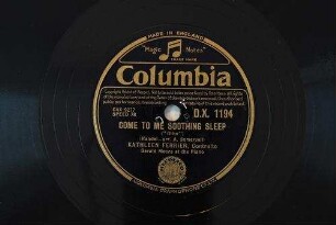 Come to me soothing sleep : ("Otho") / ([Komp.:] Handel - arr. A. Somervell)