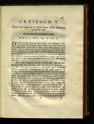 Articolo V.