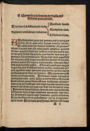 Bernardus in sermone de vigilia apostolorum petri et pauli.