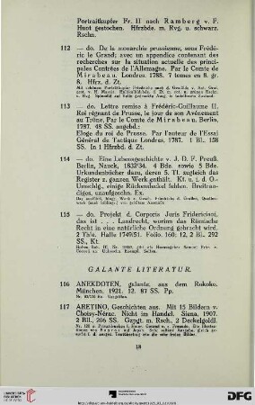 Galante Literatur (Nr. 116-137)