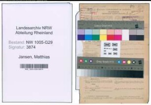 Entnazifizierung Matthias Jansen , geb. 10.06.1894 (Bahnbeamter)