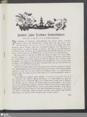 Hundert Jahre Dresdner Sonderkulturen