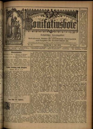 Erste Ausgabe vom Sonntag, den 02. Juli 1916.
