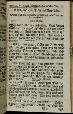 B. Lob- und Bitt-Lieder auf Neu-Jahr