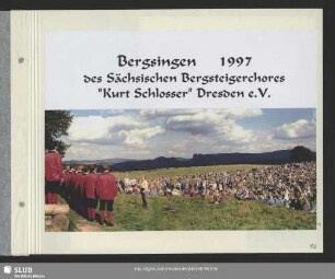 Bergsingen am Kleinhennersdorfer Stein : Dirigent: Karl-Heinz Hanicke