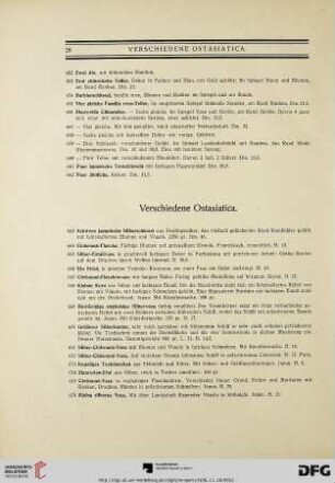 [Verschiedene Ostasiatica, Schwertstichblätter, Inro etc. ] (Nr. 663-1169)