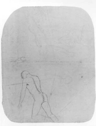 Figurenentwürfe für den Charon-Fries : Rietschel, Ernst. Figurenentwürfe für den Charon-Fries. Bleistift auf cremeweißem Velin; 35,2 x 44 cm. Januar/Februar 1837. Privatbesitz (Nachlass des Künstlers). WVZ 264 v