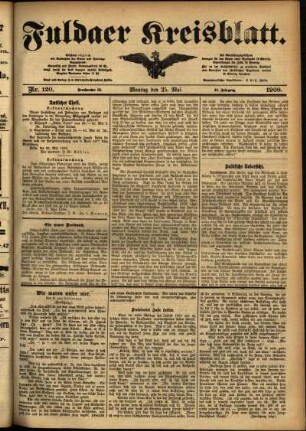 Ausgabe vom Montag, den 25. Mai 1908.