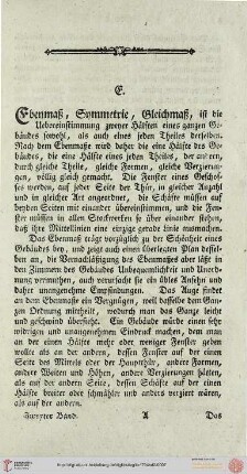 Ebenmaß – Eurythmie