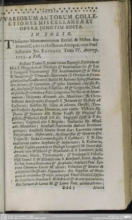 Variorum Autorum Collectiones Miscellaneae Et Opera Iunctim Edita