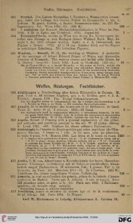 Waffen, Rüstungen. Fechtbücher (Nr. 506 - 550)
