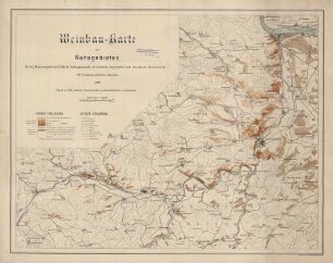 Weinbau-Karte des Nahegebietes für den Regierungsbezirk Coblenz und angrenzende preussische, bayerische und hessische Gebietsteile