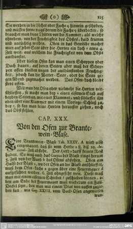 Cap. XXX. Von den Ofen zur Brantewein-Blase