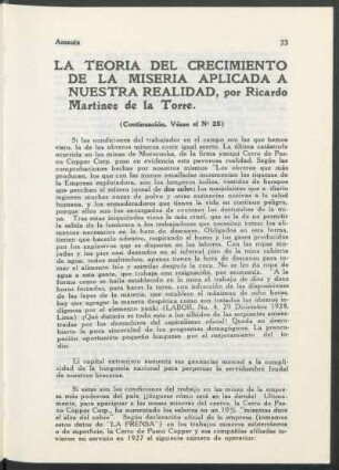 La teoría del crecimiento de la miseria aplicada a nuestra realidad - (Continuación)