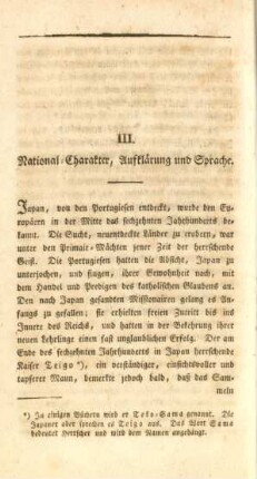 III. National- Charakter, Aufklärung und Sprache