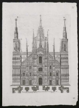 Nr. 26 Disegno della Facciata del Duomo di Milano [...]
