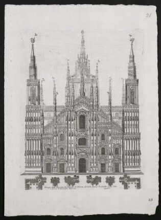 Nr. 26 Disegno della Facciata del Duomo di Milano [...]