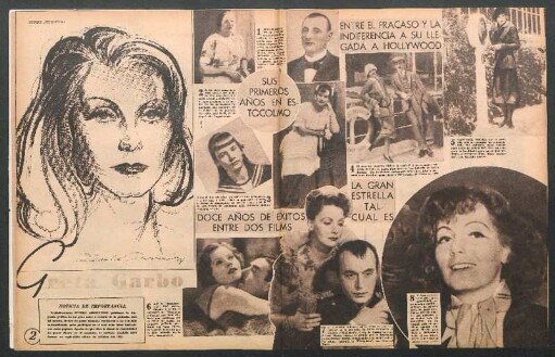 Greta Garbo [Dibujo y fotografías]