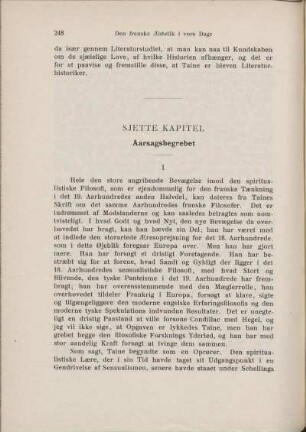 Sjette Kapitel. Aarsagsbegrebet