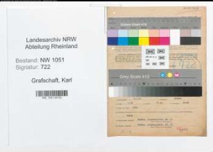 Entnazifizierung Karl Grafschaft , geb. 03.01.1898 (Former)