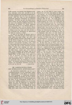 Die Jahresausstellungen der Düsseldorfer Künstlergesellschaft