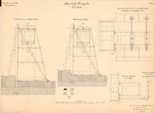 Kanalisierung der Oder Schleuse, Krappitz: Staustufe, Wehrböcke: Schnitte 1:20