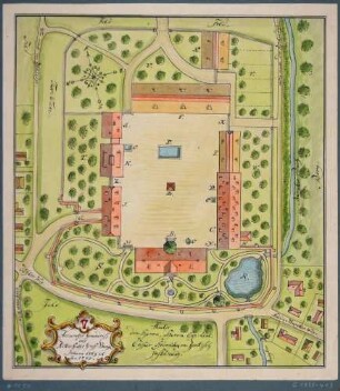 Grundriss des Ritterguts (Schloss) in Burgk (später Freital-Burgk)