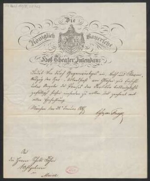 Brief an B. Schott's Söhne : 28.01.1847