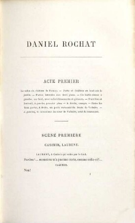 Daniel Rochat : comédie en 5 actes