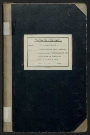 Solingen: Stadtrat 1907-1914