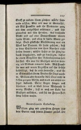 IV. Beunruhigende Entdeckung.
