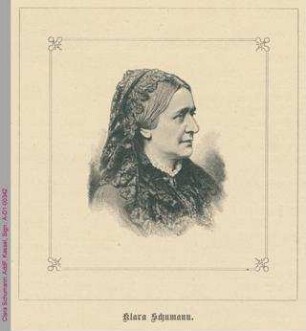 Porträt von Clara Schumann