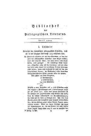 Uebersicht der sämmtlichen pädagogischen Schriften, welche in der Leipziger Ostermesse 1804 erschienen sind