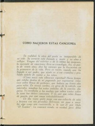 Como nacieron estas canciones