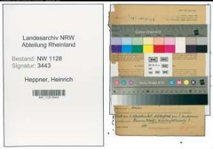 Entnazifizierung Heinrich Heppner , geb. 13.10.1904 (Polizist)