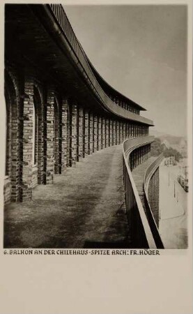 Balkon an der Chilehaus-Spitze Architekt: Fritz Höger