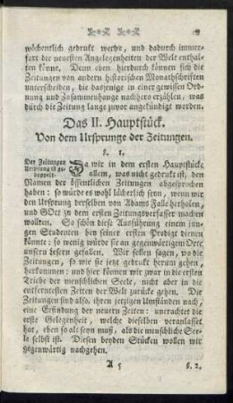 Das II. Hauptstück