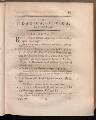 7) Danica, Svecica, Livonica.