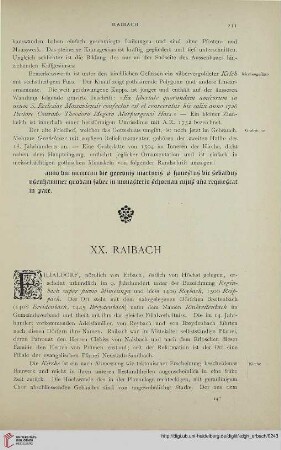 XX. Raibach