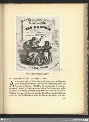 Plakat [Scènes de la vie privée et publique des animaux]