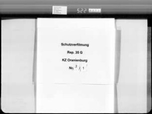 Schutzhaft namentlich genannter Häftlinge, Buchstabe Ba-Be