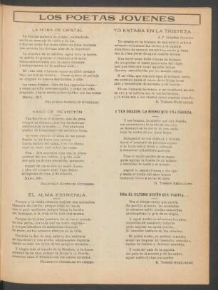 Los poetas jóvenes
