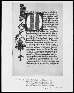 Heiligenleben — Initiale M (aria Magdalena) mit Maria Magdalena