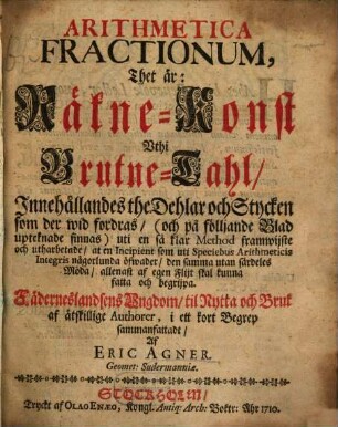 Arithmetica fractionum