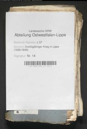 Korrespondenzen mit Graf Otto zur Lippe-Brake
