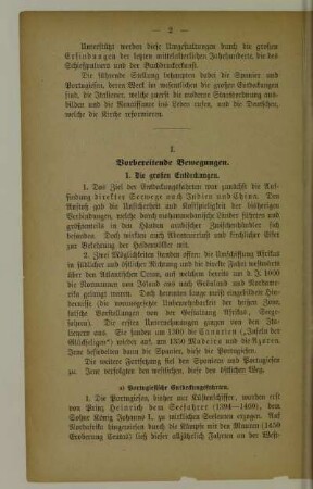 I. Vorbereitende Bewegungen